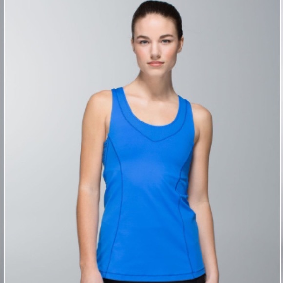 lululemon athletica Tops - Lululemon Tone It Tank pipe dream blue size 6